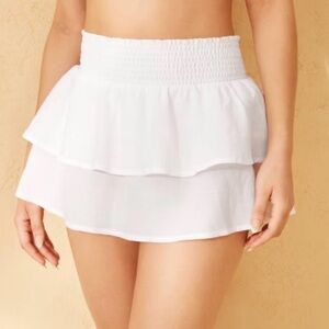 Wild Fable White Layered Mini Skirt